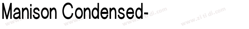 Manison Condensed字体转换